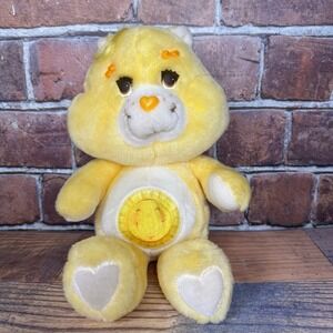 Vintage Care Bears Kenner Funshine Bear  13" 1983 Sunshine Plush Sun Yellow 13"